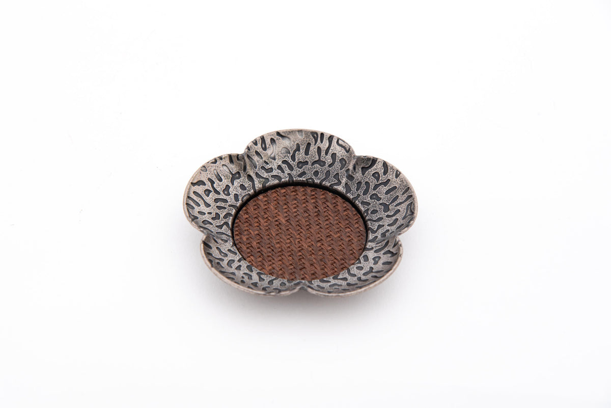 【銀花 - 金属製茶托】