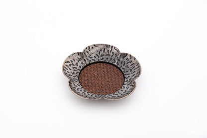【銀花 - 金属製茶托】