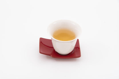 【朱台 - 陶磁器の茶托】