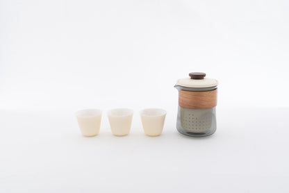 【茶旅 - トラベル茶器セット】トール / 白