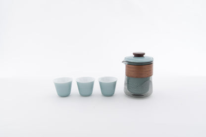 【茶旅 - トラベル茶器セット】トール／青