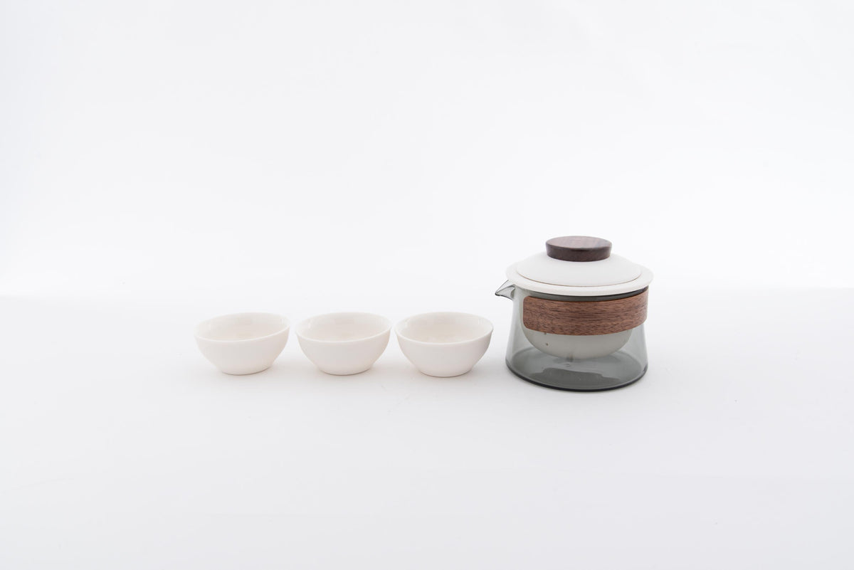 【茶旅 - トラベル茶器セット】ワイド／白