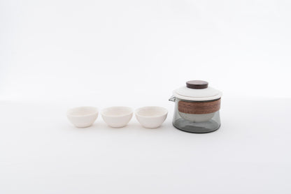 【茶旅 - トラベル茶器セット】ワイド／白