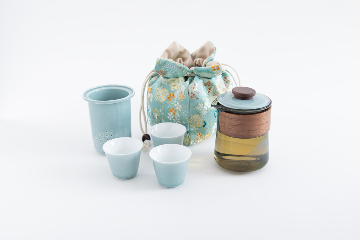 【茶旅 - トラベル茶器セット】トール／青
